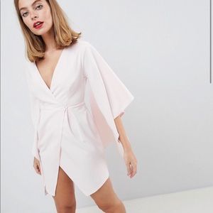 ASOS DESIGN Petite crepe kimono sleeve mini dress